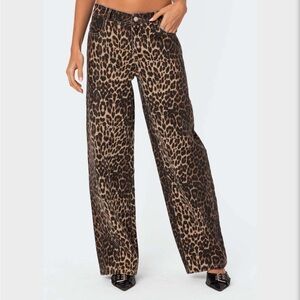 Edikted leopard jeans
